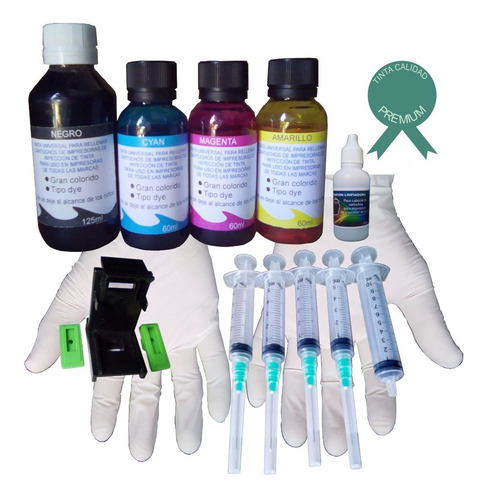 Imagen 1 de 2 de Kit Para Recargar Cartuchos De Tinta Hp 664, 662, 122, Super