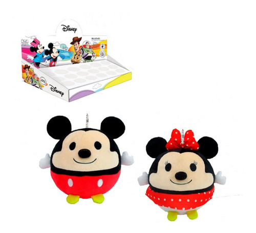 Peluche Mickey & Minnie 8 Cm Vibracion Ploppy 735802
