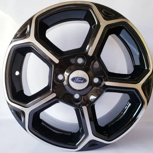 Rodas Ford Ecosport Rs Aro 15 4x108 (jogo) + Bicos Cor Preto Com Diamantado