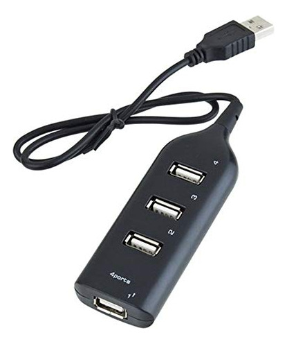 Portatil 4 Puerto Usb 2.0 Alta Velocidad Hub Pc Delgado Ma