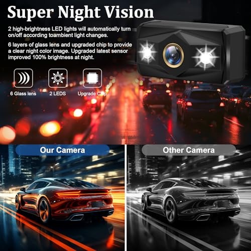 Backup Camera Kit 7'' Hd Para Camiones Con Visin Nocturna