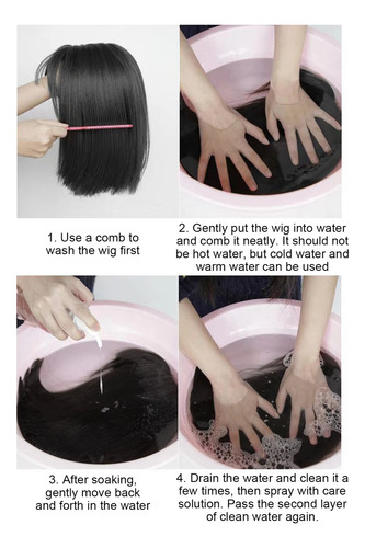Y Pelucas Con Contorno De Gorro Para Mujer, Pelo Liso, Alto
