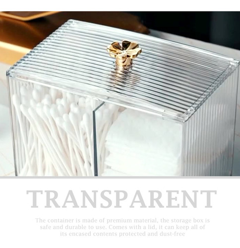 Caja De Maquillaje Transparente Con Soporte Para Almohadilla