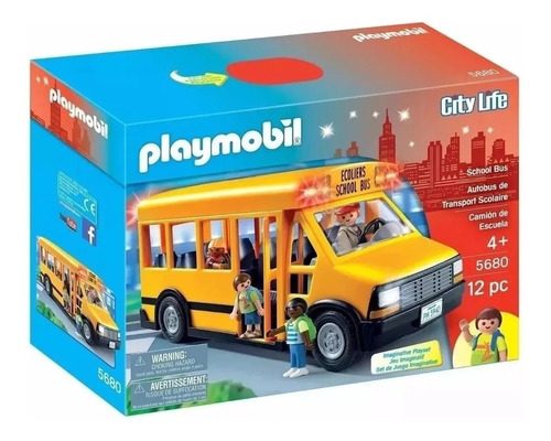 Playmobil 5680 Autobus Escolar Con Luces Original Intek