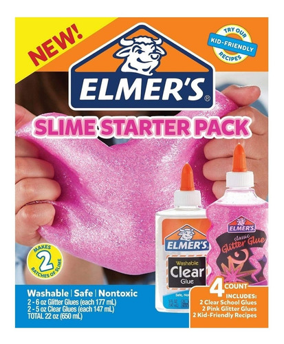 Kit De Slime Starter Pack Atoxico 4 Colas Toyng Elmers 39797