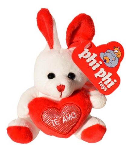 Peluche Animal Pequeño Con Corazón Te Amo 12 Cm Phi Phi Toys