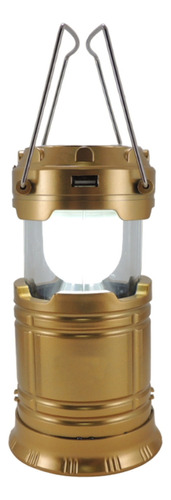 Lampião Xingu 6 Led 3w C/ Lanterna Xv3097 Cor Dourado 110V/220V