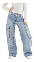 Comprar Jean Nena Mom Cargo Baggy Teens Talles 10 Al 16