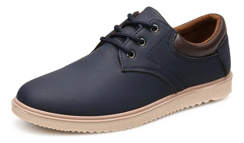 Zapatos Oxford Planos Y Cómodos Con Cordones Para Hombre