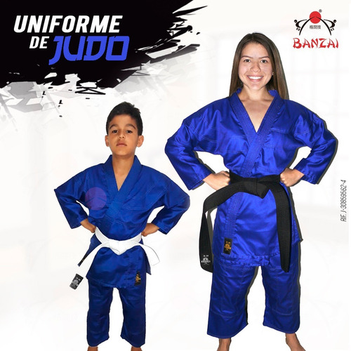  Judogui Uniforme De Judo Azul 10 Oz Banzai, Tallas 000 Al 9