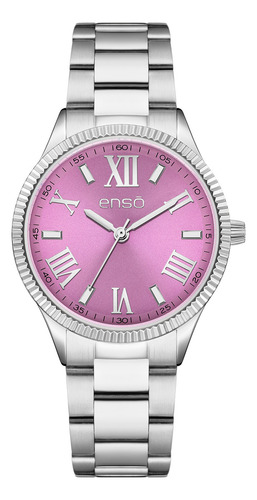 Reloj De Pulsera Enso Mujer Moda Casual Correa Rosa