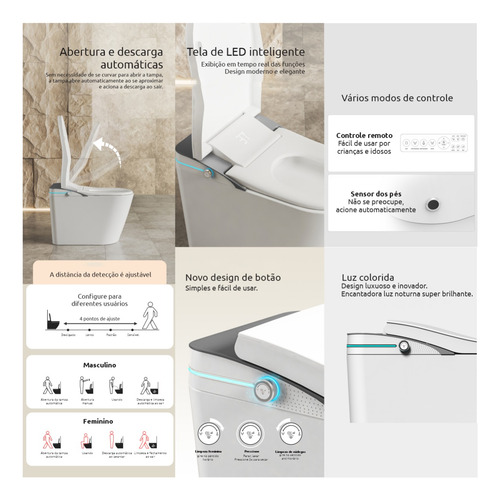 Bacia Sanitária Smart De Luxo Vaso Sanitário Inteligente