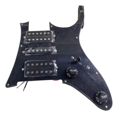 Escudo Hsh Rg Completo Compativel Ibanez Alta Qualidade Cor Preto Desenho Liso