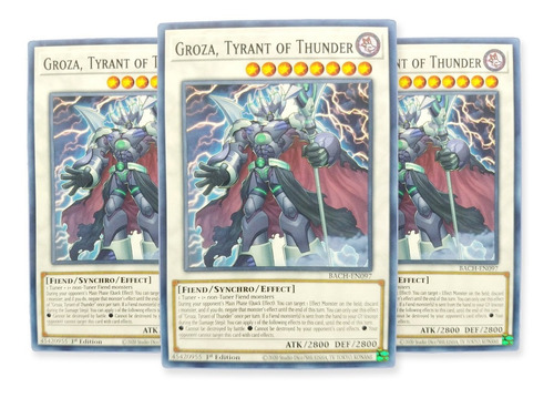 Yugi-oh! Groza Tyrant Of Thunder Bach-en097 Comun