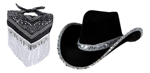 Sombrero De Vaquero Occidental Con Conjunto De Pañuelo Con