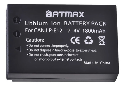 Bateria Lpe12 Para Canon Rebel Sl1 M M2 M10 M50 X7 M100 A