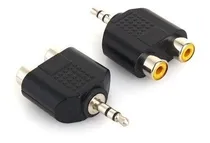 Comprar Conector Adaptador Plug 3.5mm Estéreo A 2 Jack Rca Plástico