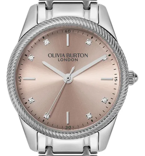 Relógio Olivia Burton Egerton Feminino Em Aço Prateado 24000