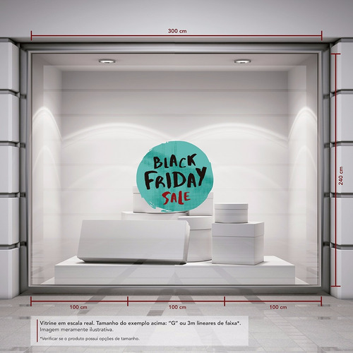 Adesivo Para Vitrine Black Friday Sale + Aplicador Grátis