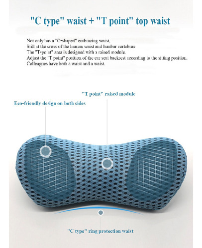 Almohada Lumbar De Espuma Viscoelástica De Rebote Lento Para