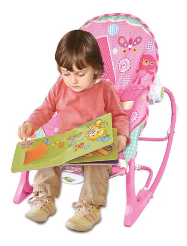 Cadeira de balanço para bebê Baby Style Repouseira encanto rosa