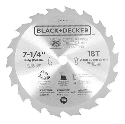 Serra Circular 7 1/4'' 1400w Cs1004 Com Disco Black Decker