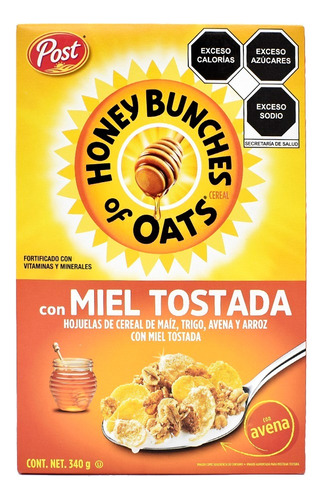 Post Cereal Multigrano Con Miel Tostada Honey Bunches 340 Gr