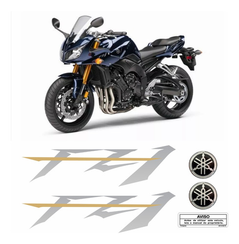 Kit Adesivo Yamaha Fazer Fz1 + Logo 45mm 2014