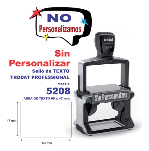 Aparato Para Sello Trodat 5208 Sin Personalizar 68 X 47 Mm