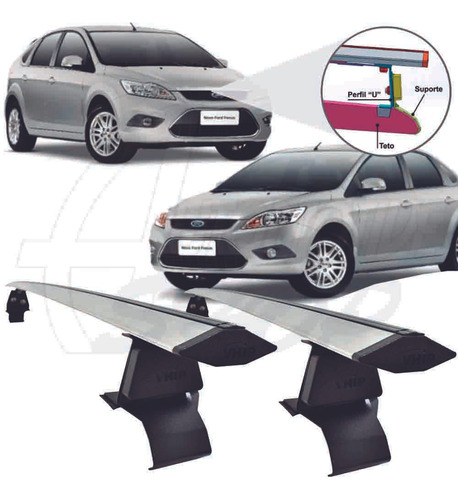 Rack De Teto Vhip Aluminio Ford Focus Hatch Sdn 09/ 13 979al