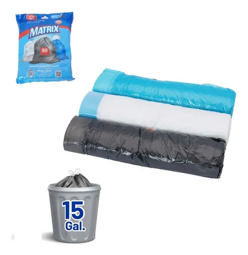 Bolsa De Basura Aromáticas Matrix 60x70cm 15 Gal Paq. 60und