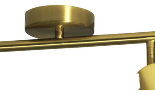 Imagen 4 de 10 de Lampara Aplique Spot 2 Luces Dorado Finetsa Gu10 Deco Leuk