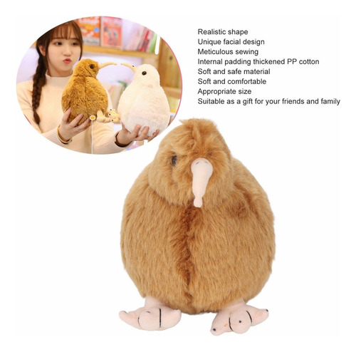 Peluche De Pájaro Kiwi De 7,9 Pulgadas, Suave Y Mimoso