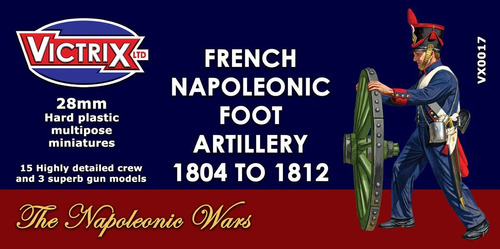Caixa 15 Minis French Napoleonic Artillery 1804-1812 Victrix
