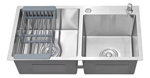 Cuba Cozinha Dupla Goumert Inox Escorredor Luxo Lava Louça