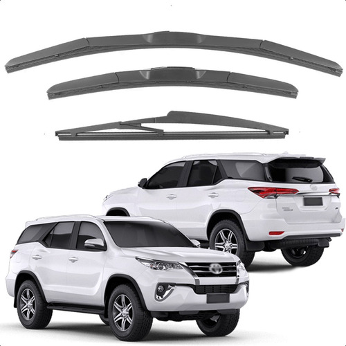 3 Palhetas Limpador Parabrisa Hilux Sw4 2019 2020 2021 2022