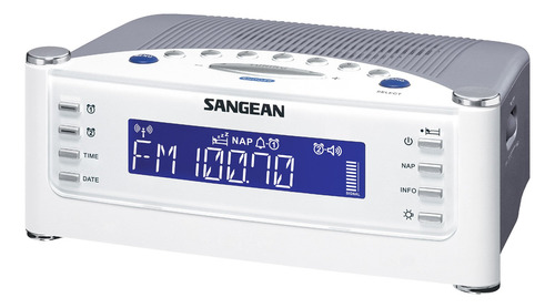 Sangean Radio Reloj Despertador Doble Pantalla Lcd Facil