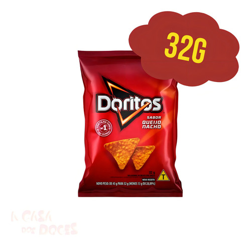Doritos Queijo Nacho Elma Chips Pequeno Kit 20 Pacotes