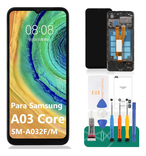 Para Samsung A03 Core A032 Pantalla Táctil Lcd Con Marco