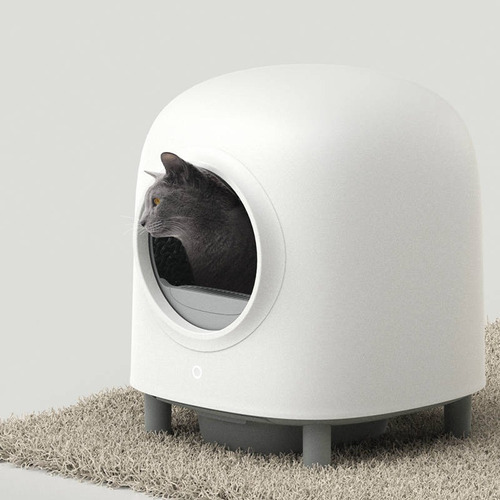Arenero Robot Automático Para Gatos Petree 2.0 Wifi Color Blanco