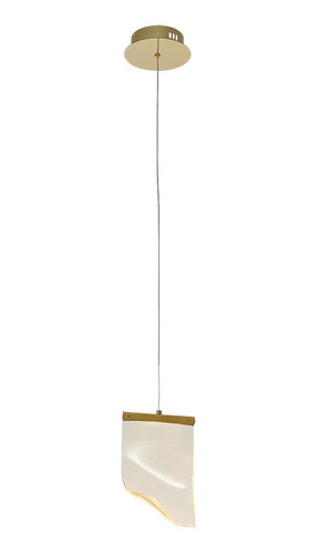 Pendente Onda Dourado 15cm 2.5w 3000k Led - Oc008s - Bella