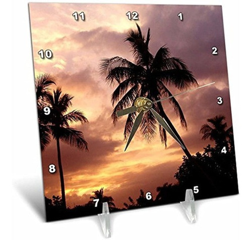 Puesta De Sol Tropical Florene - Esplendor Tropical - Reloj 