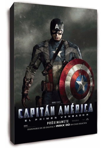 Heroes De Cine Capitan America Laminas En Bastidor