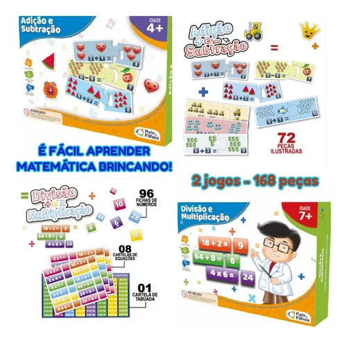 Jogo Educativo Escolar Matemática - Divisão e Multiplicação