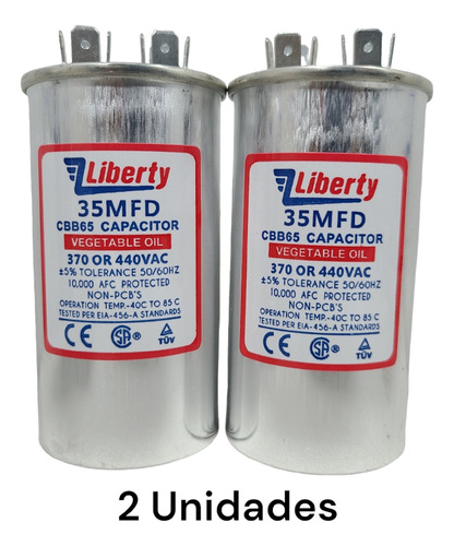 Capacitor 35uf Microfaradios En Aceite 370-440vac Liberty