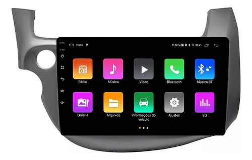 Central Multimidia Fit 09/14 9p Android 13 Carplay 2gb 64gb
