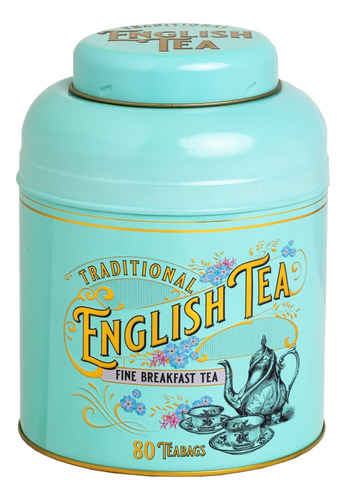 Nuevos Tes Ingleses Vintage Victorian Tea Caddy Con 80 Bolsi