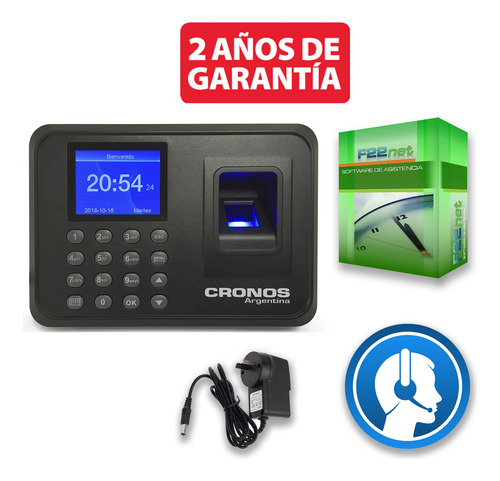 Reloj Cronos Biométrico Huella Control Horario Asistencia