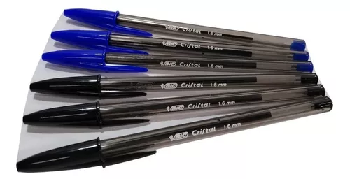 Bolígrafo Bic Cristal 1.6 Mm Trazo Grueso X 6 Unidades