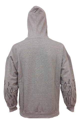 Canguro Oversize Frizado Hombre Estampado Tendencia